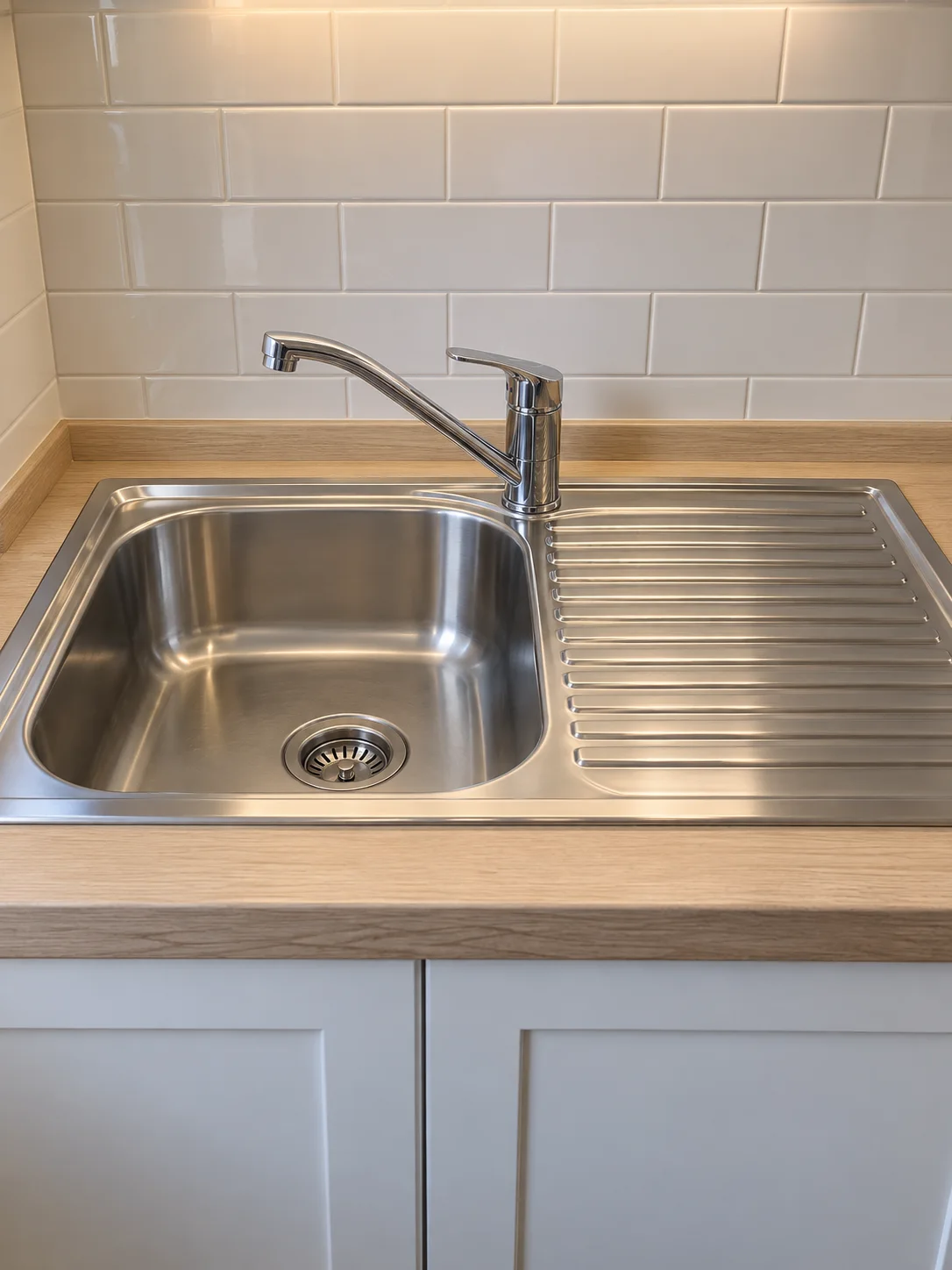 Kitchen sink after cleaning