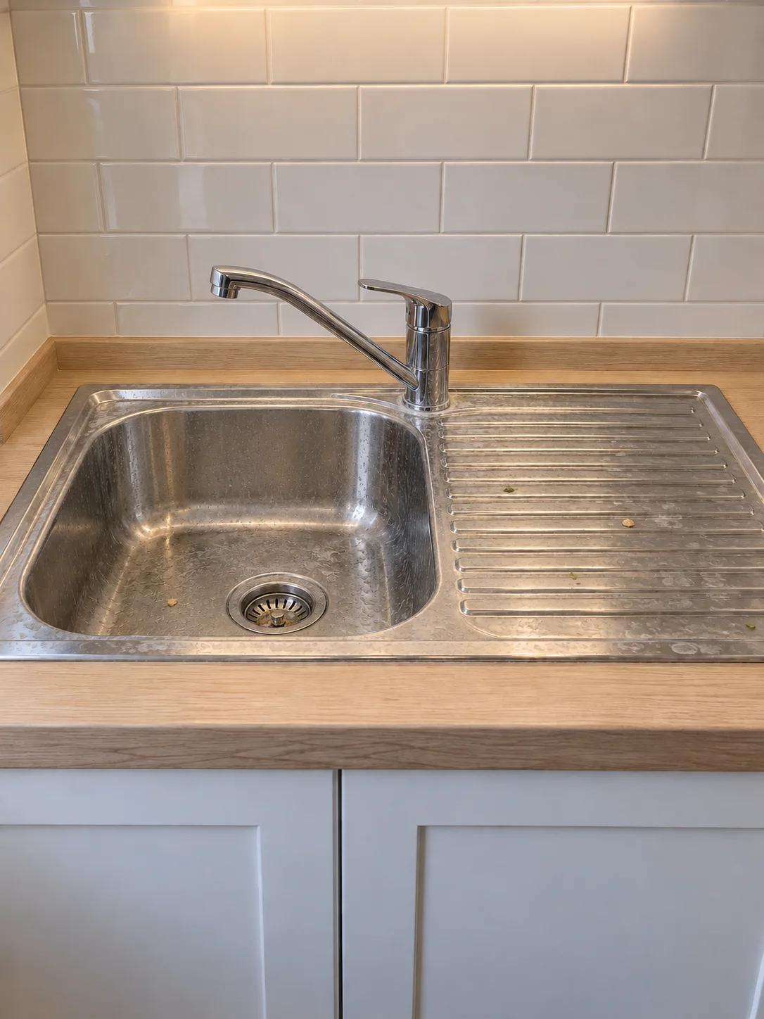 Kitchen sink before cleaning